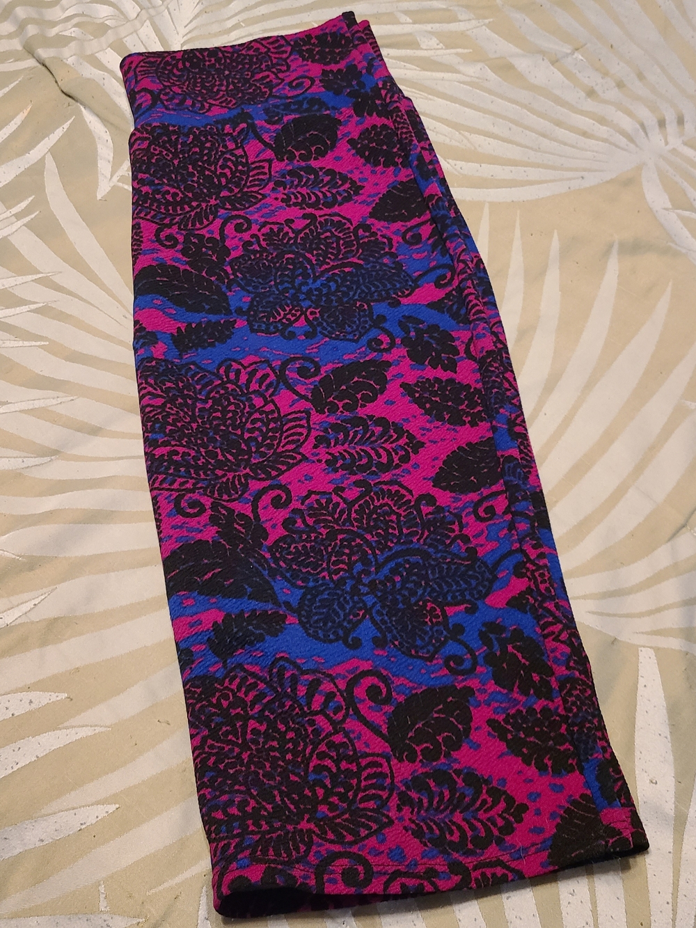 LuLaRoe Pink and Blue Cassie Skirt